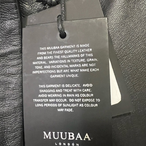 Muubaa women’s leather pants size 4 US black - Picture 6 of 12